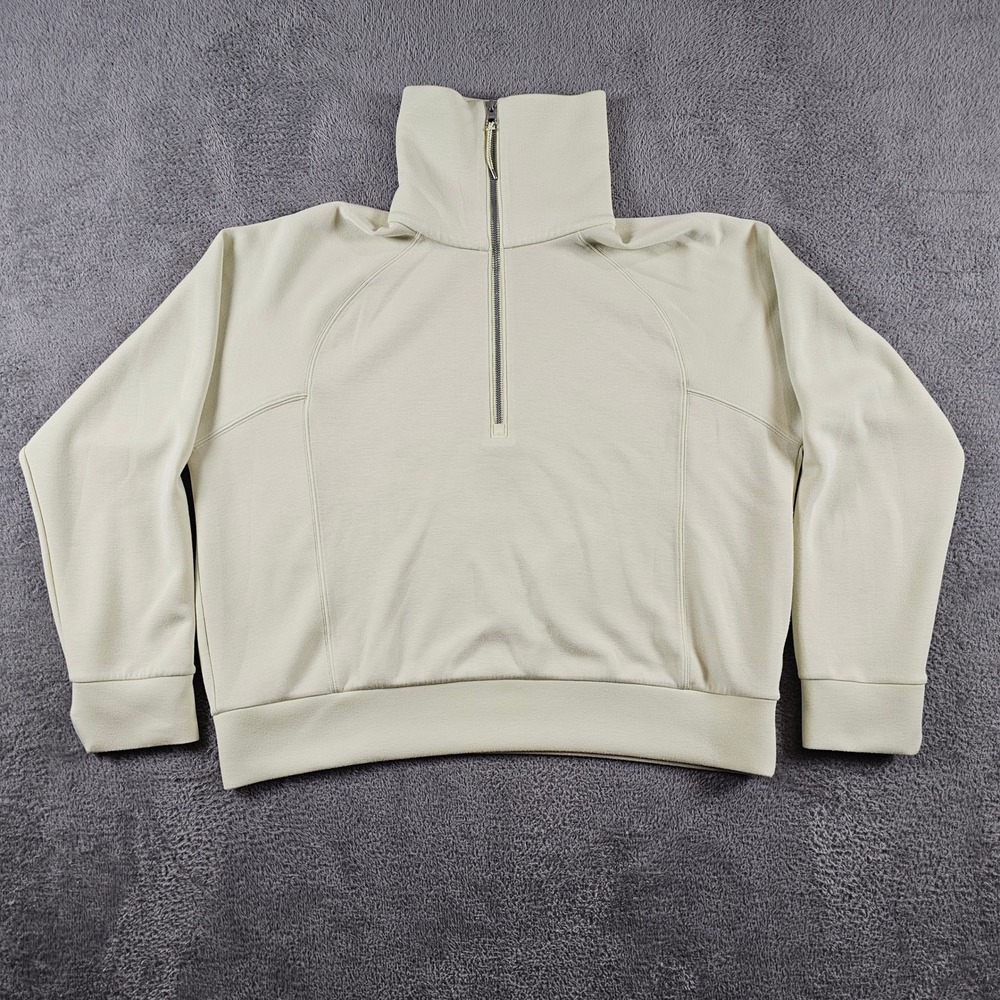 Spanx AirEssentials Half Zip Pullover XL Sweatshirt Spacer Fabric Relaxed